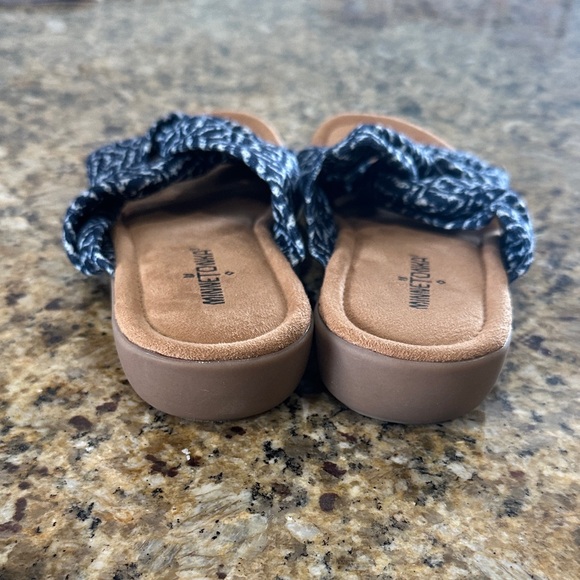 Minnetonka Blue and White Patterned Sandals - Picture 5 of 5